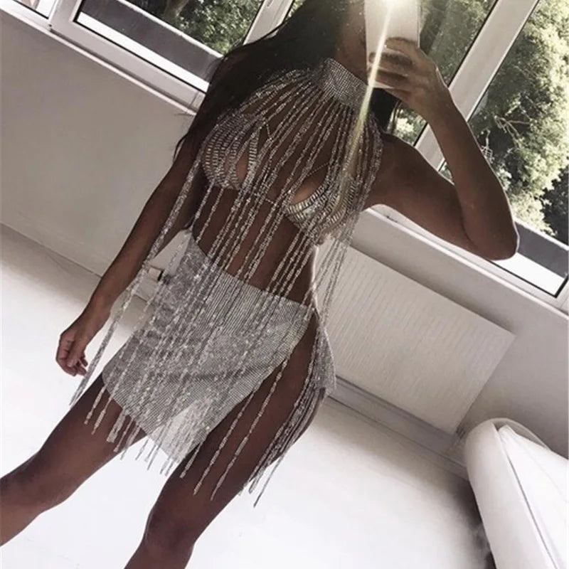 Geometric Crystal Bra Body Chain