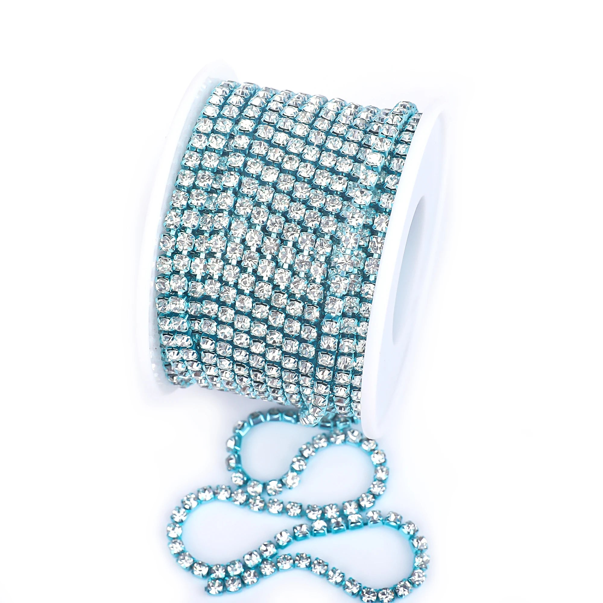The Stardust Sparkle Cascade – Premium AAAA Glass Crystal Dense Rhinestone Cup Chain Trim