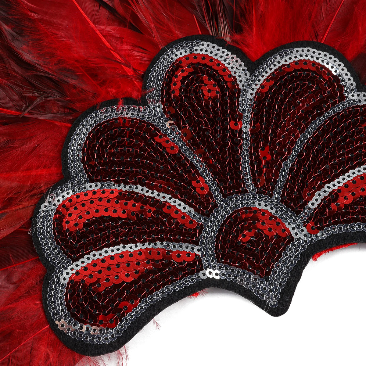 Mardi Gras Feather Crown Headband for Women | Glitter Sequin Carnival Hair Accessory