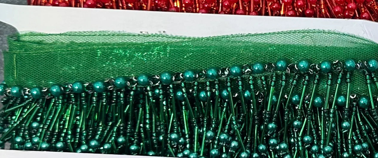 Glass Pearl & Bead Tassel Fringe (5 Yards)