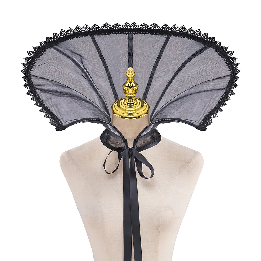 Tudor Elizabethan Standing Collar Gothic Renaissance Medici Ruffle Neck Capelet