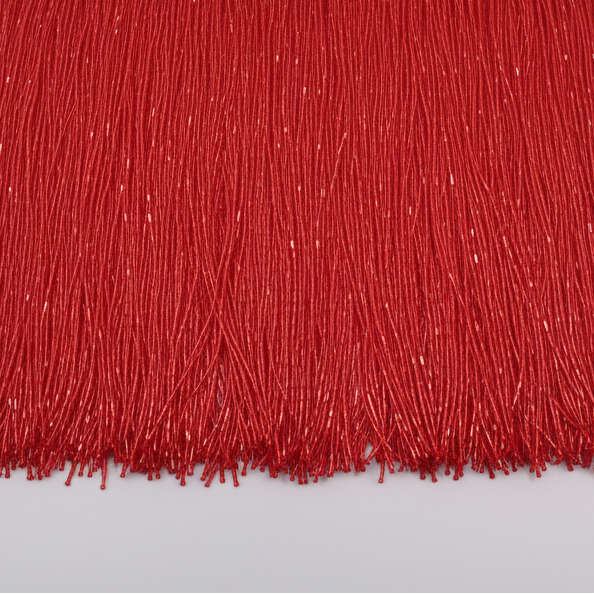 Long Glass Rhinestone Beaded Fringe Trim