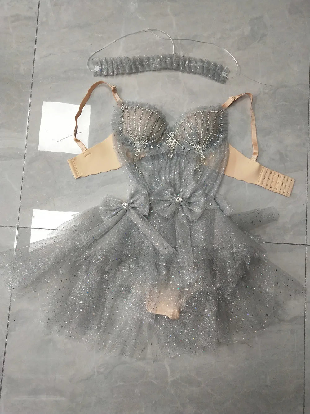 Sexy Nightclub Women Performance Stage Costume Shiny Rhinestones Mesh Bikini Bodysuit Dancer Pole Dancing Party Rave Outfit