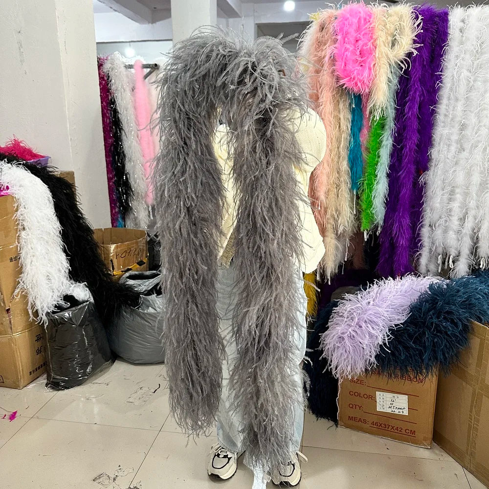 High-Density Ostrich Feather Performance Boa