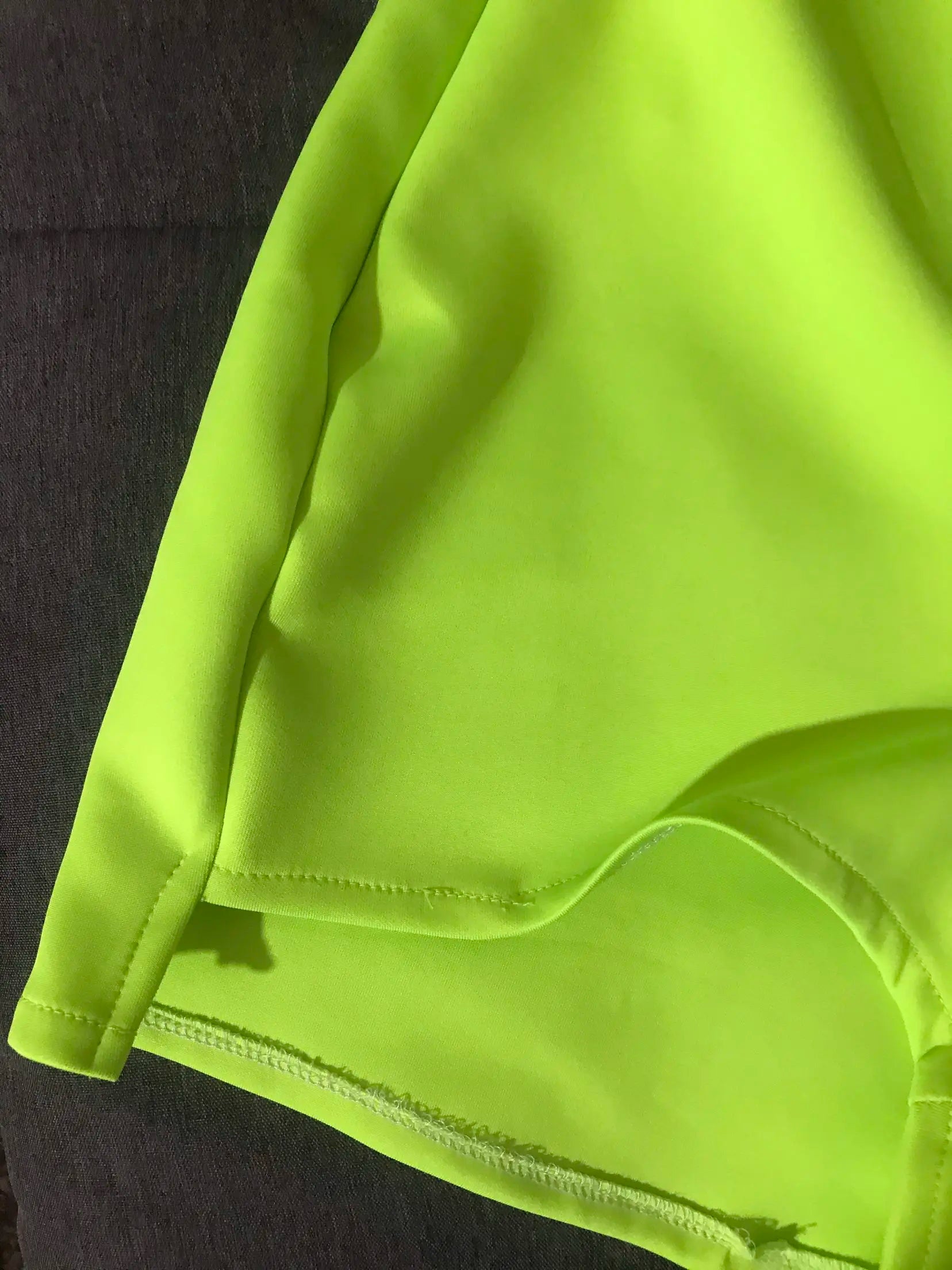 Fluorescent Neon Green High-Waisted Pole Dance & Gogo Hot Shorts Costume