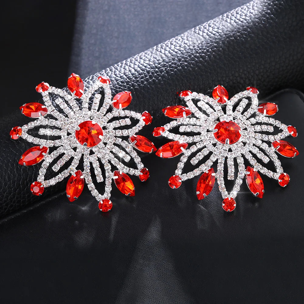 Red Crystal Flower Nipple Covers