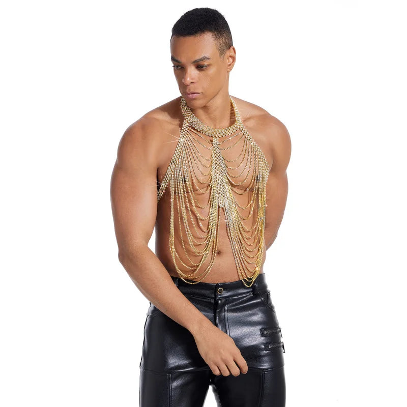 Openwork Metal Costume Body Chain