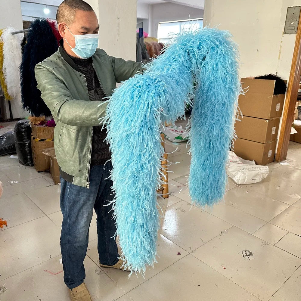 High-Density Ostrich Feather Performance Boa