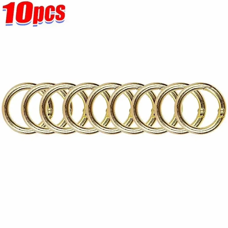 Metal Spring O-Ring Snap Clasp Clips for Bags, Keychains & DIY Crafts