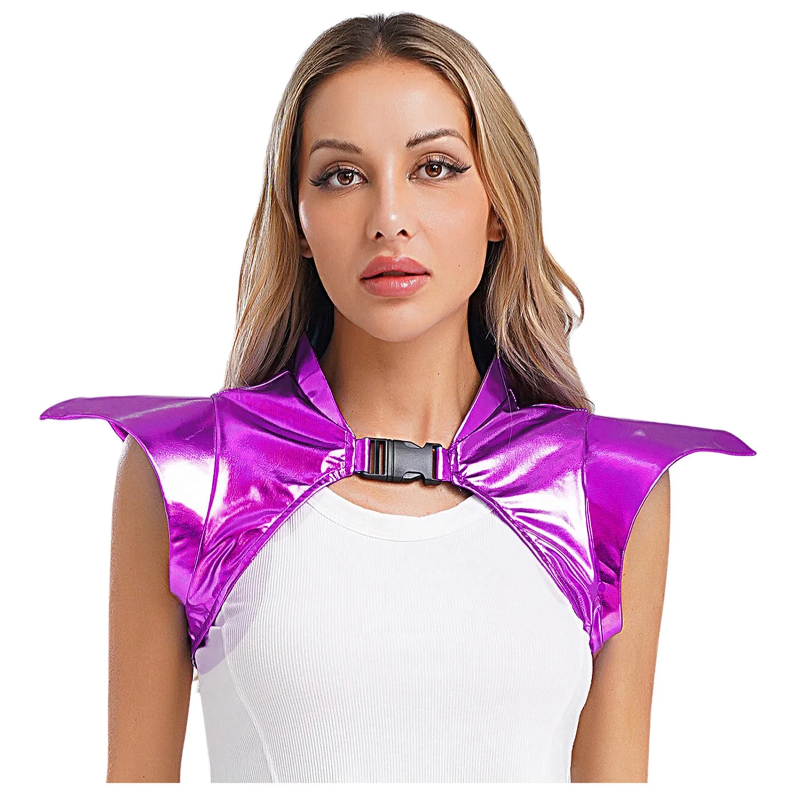 Metallic Gothic Armor Shoulder Shrug Steampunk Pauldron Collar Stage Costume