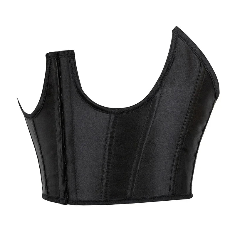 Gothic Underbust Corset Top Strapped Curve Shaper Punk Slimming Waist Belt