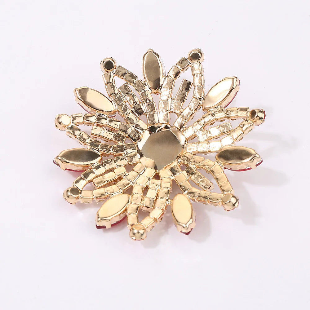 Sparkly Rhinestone Floral Sunburst Reusable Nipple Pasties Self-Adhesive Covers