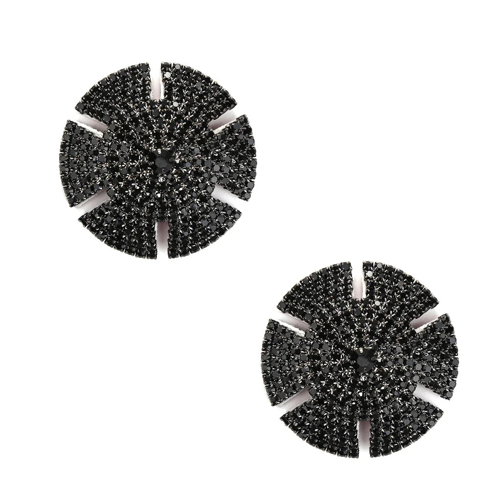 Sparkly Rhinestone Geometric Reusable Nipple Pasties Self-Adhesive Breast Covers