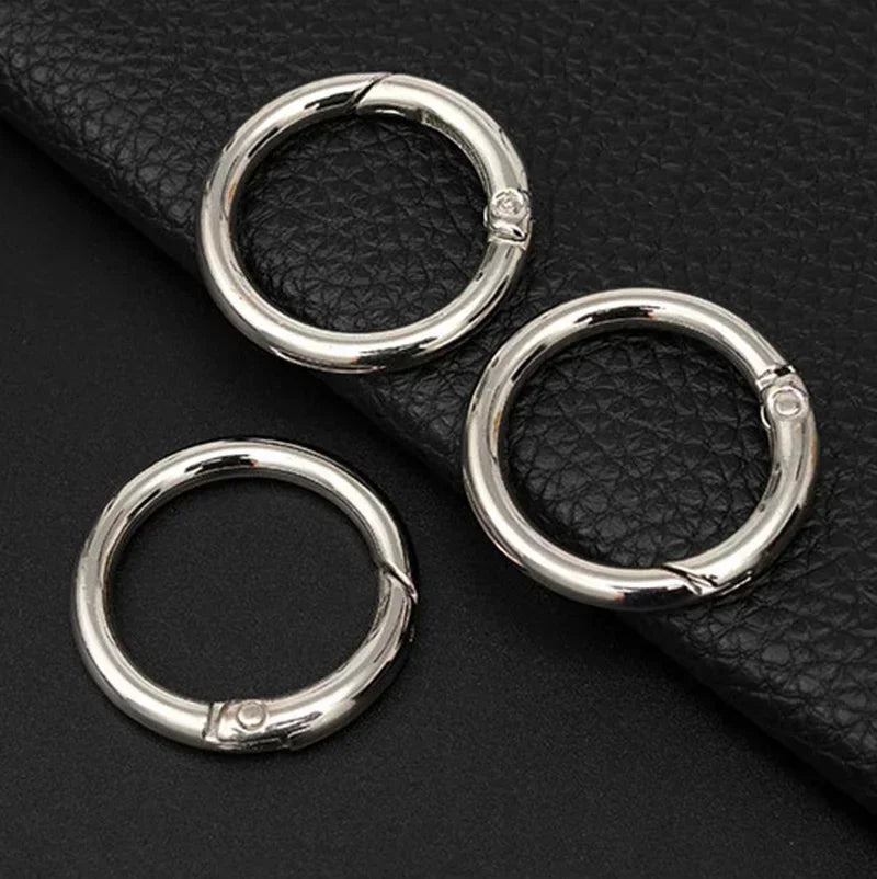 Metal Spring O-Ring Snap Clasp Clips for Bags, Keychains & DIY Crafts