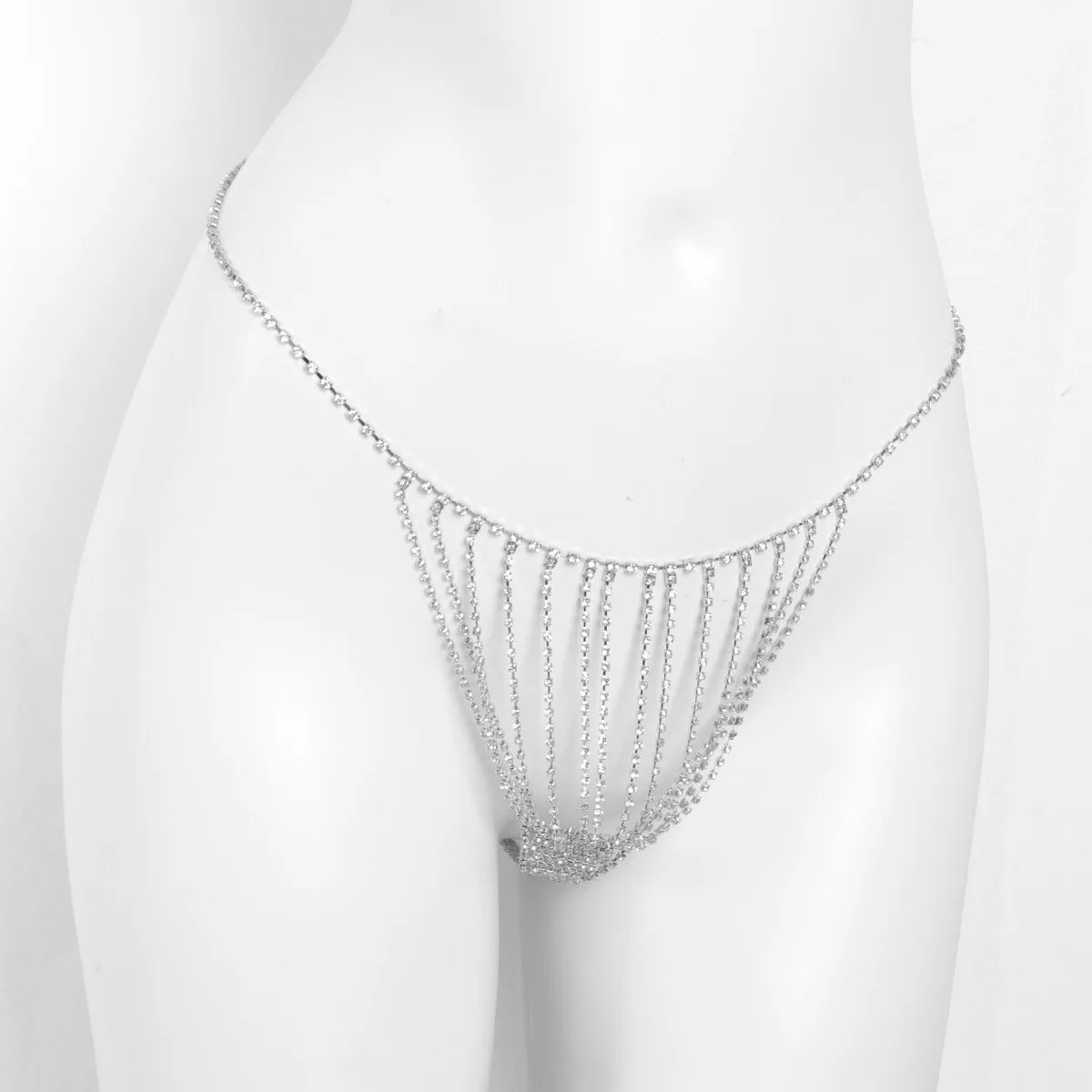 Layered Rhinestone Bra, Waist Chain & Body Jewelry