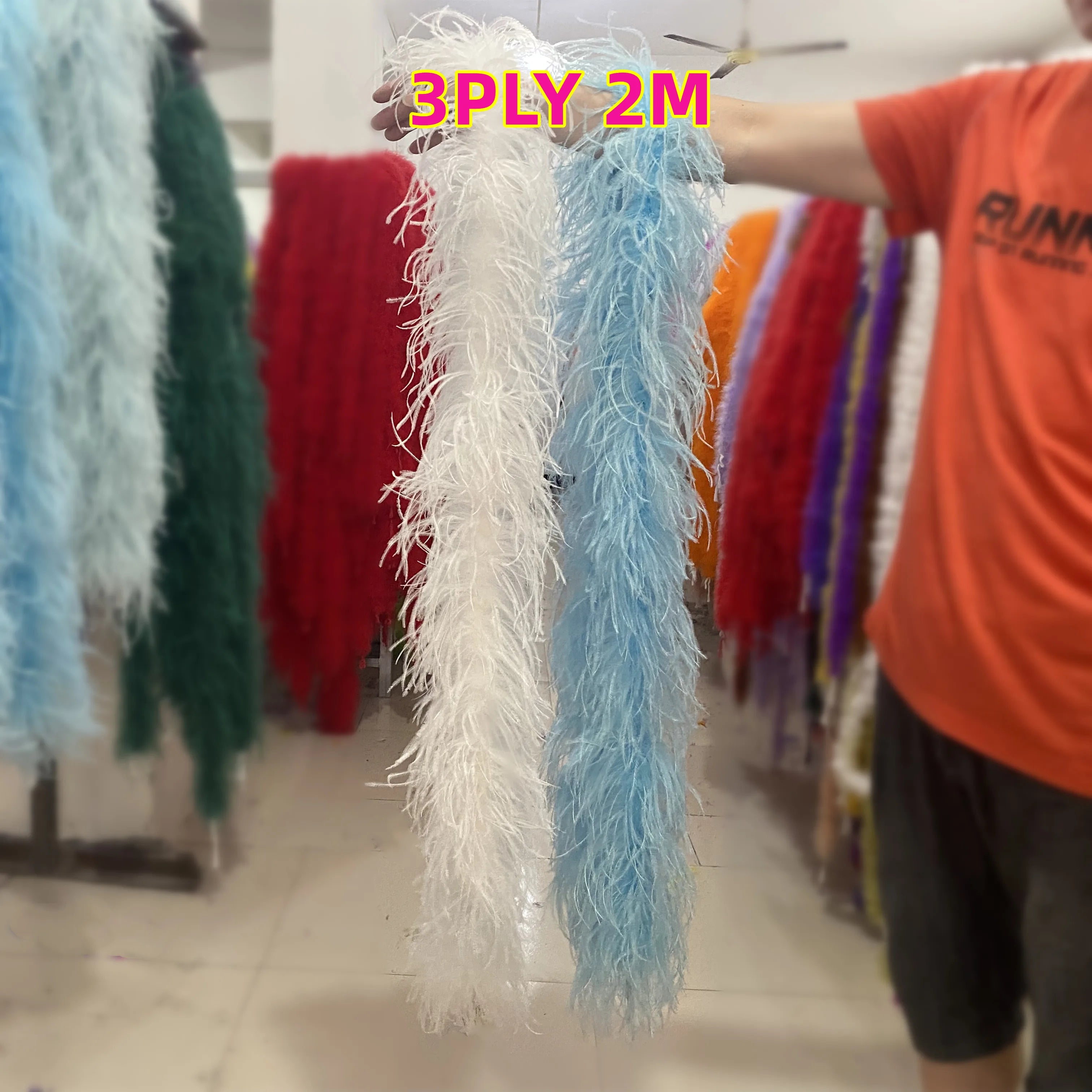 Multi-Ply Ostrich Feather Scarf Boa (2 Meters)