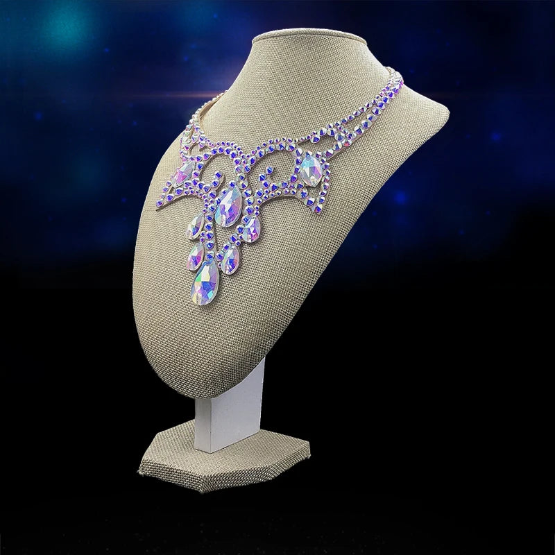 Short Rhinestone Belly Dance Necklace
