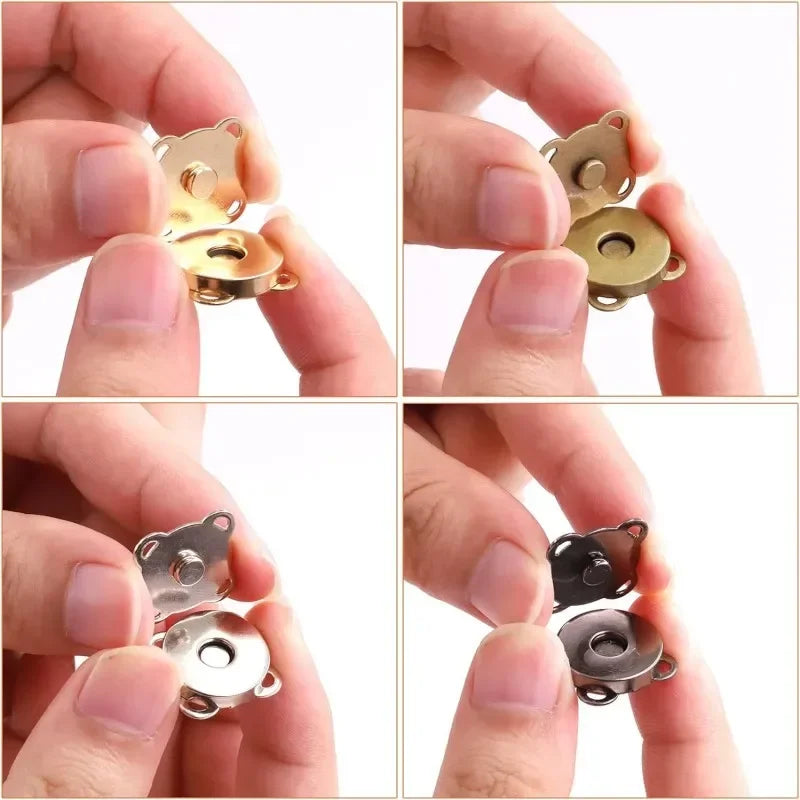 Magnetic Snap Fastener Clasps & Buttons for Bags, Purses & DIY Crafts