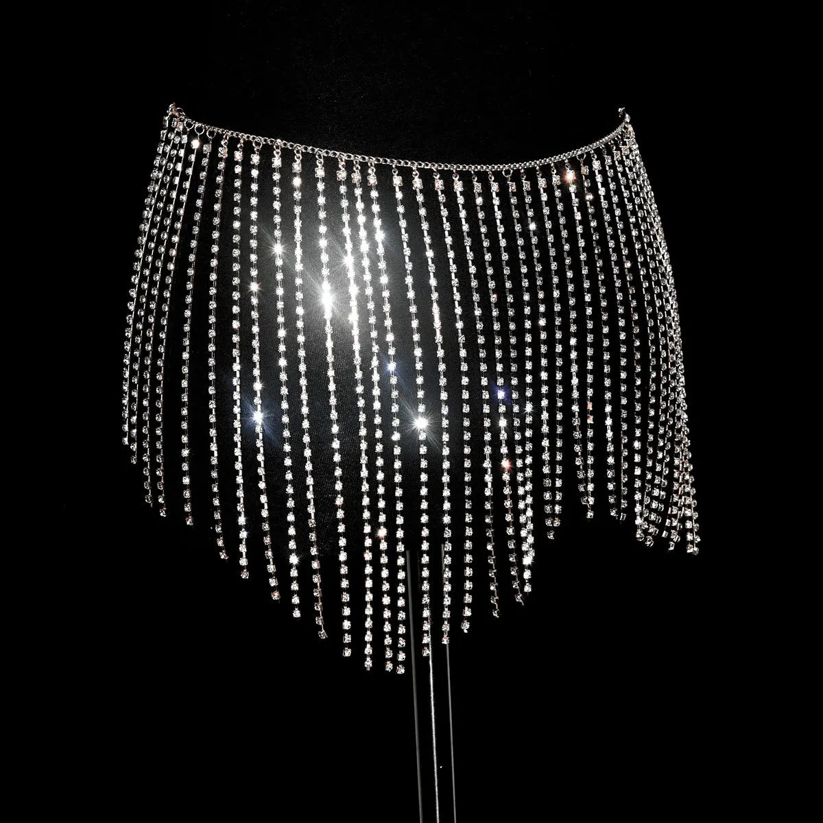 Crystal Tassel Costume Chain Skirt