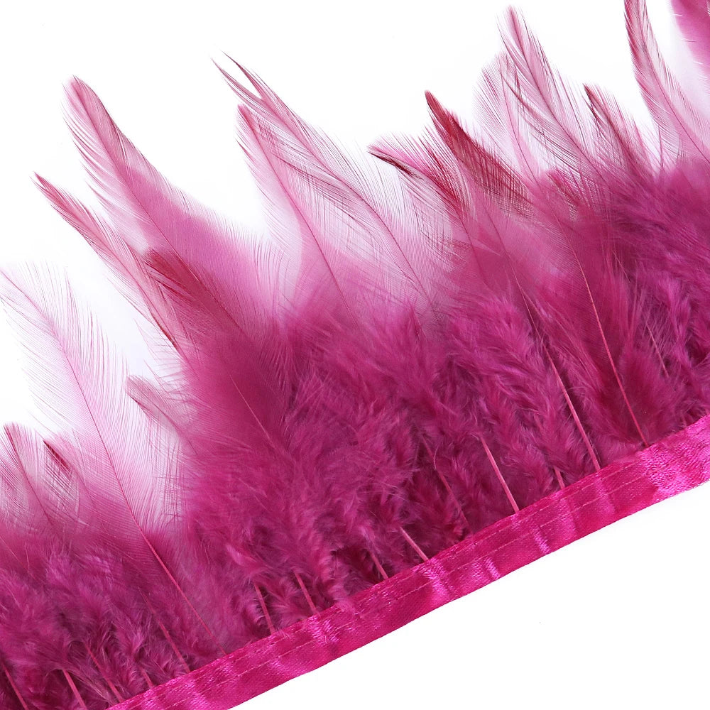 Rooster Feathers Trim Fringe Chicken Feather Strip