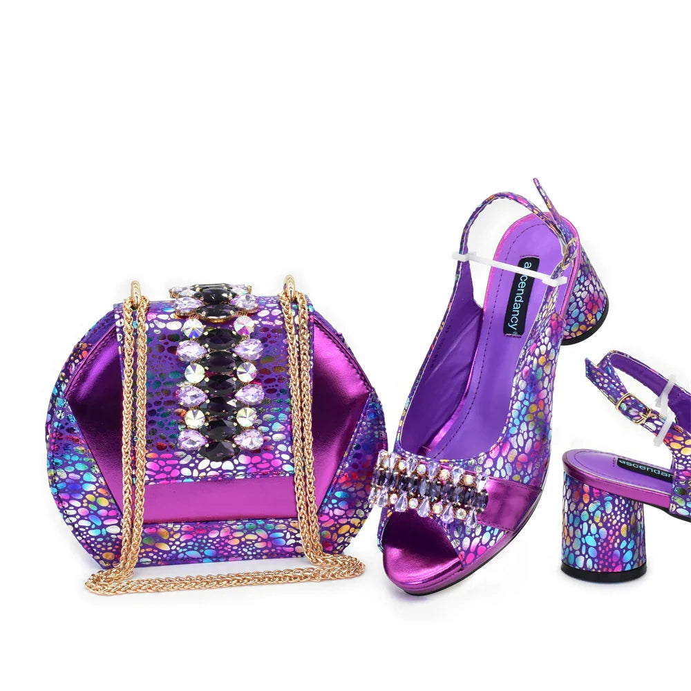 High Quality Style Ladies Shoes And Bags Set Hfg1-2