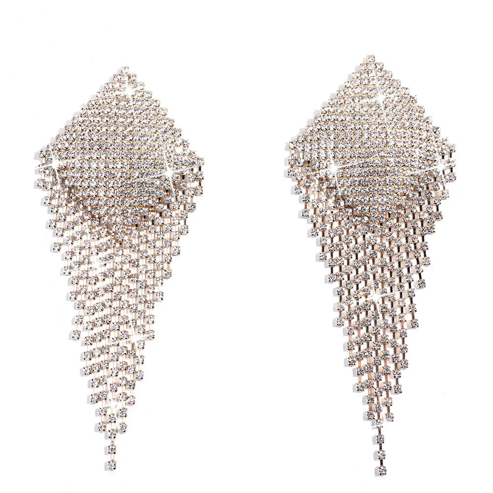 Sparkly Rhinestone Tassel Reusable Nipple Pasties Self-Adhesive Breast Covers