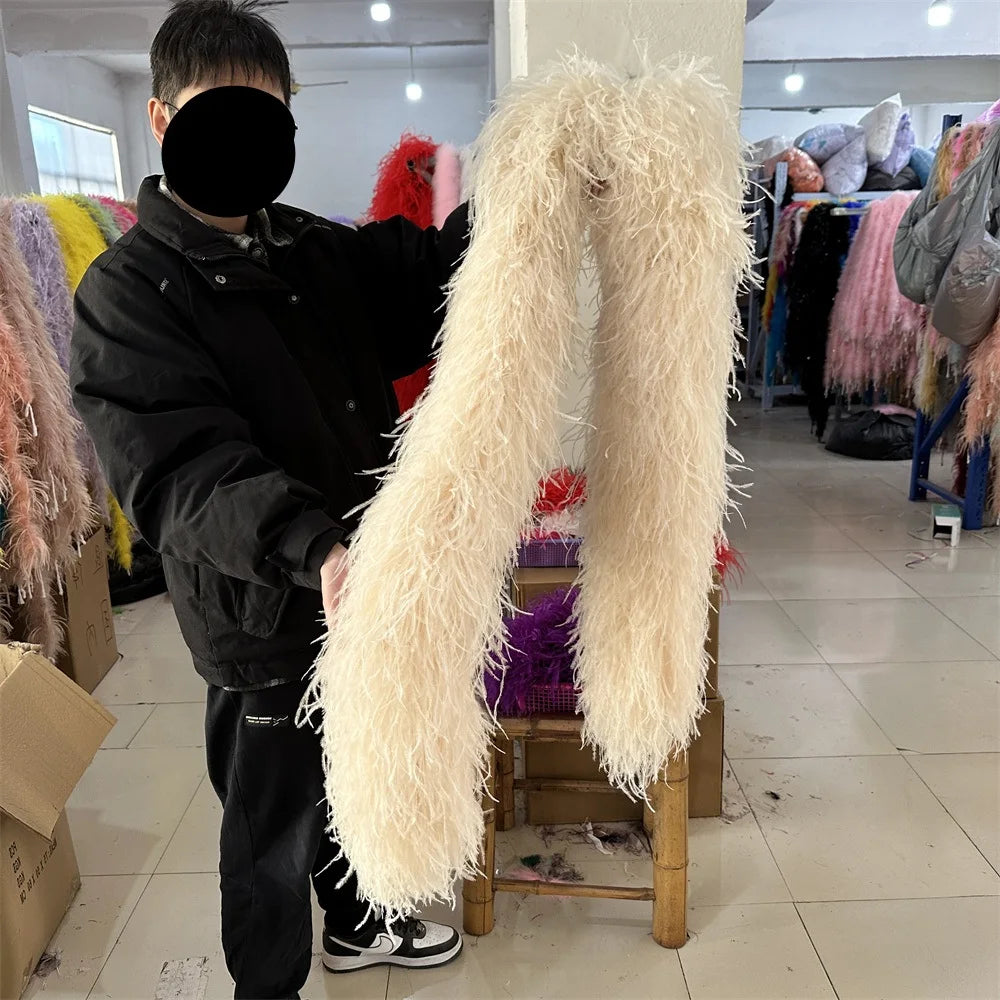 High-Density Ostrich Feather Performance Boa