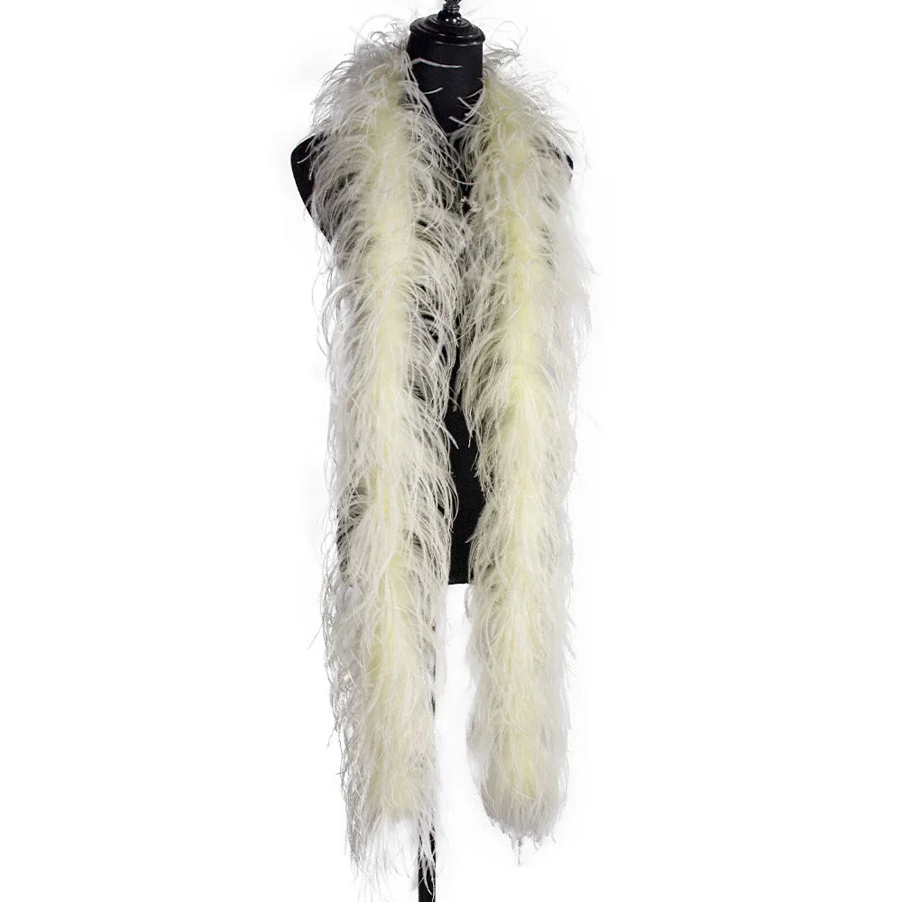6-Ply Fluffy Ostrich Feather Scarf Boa