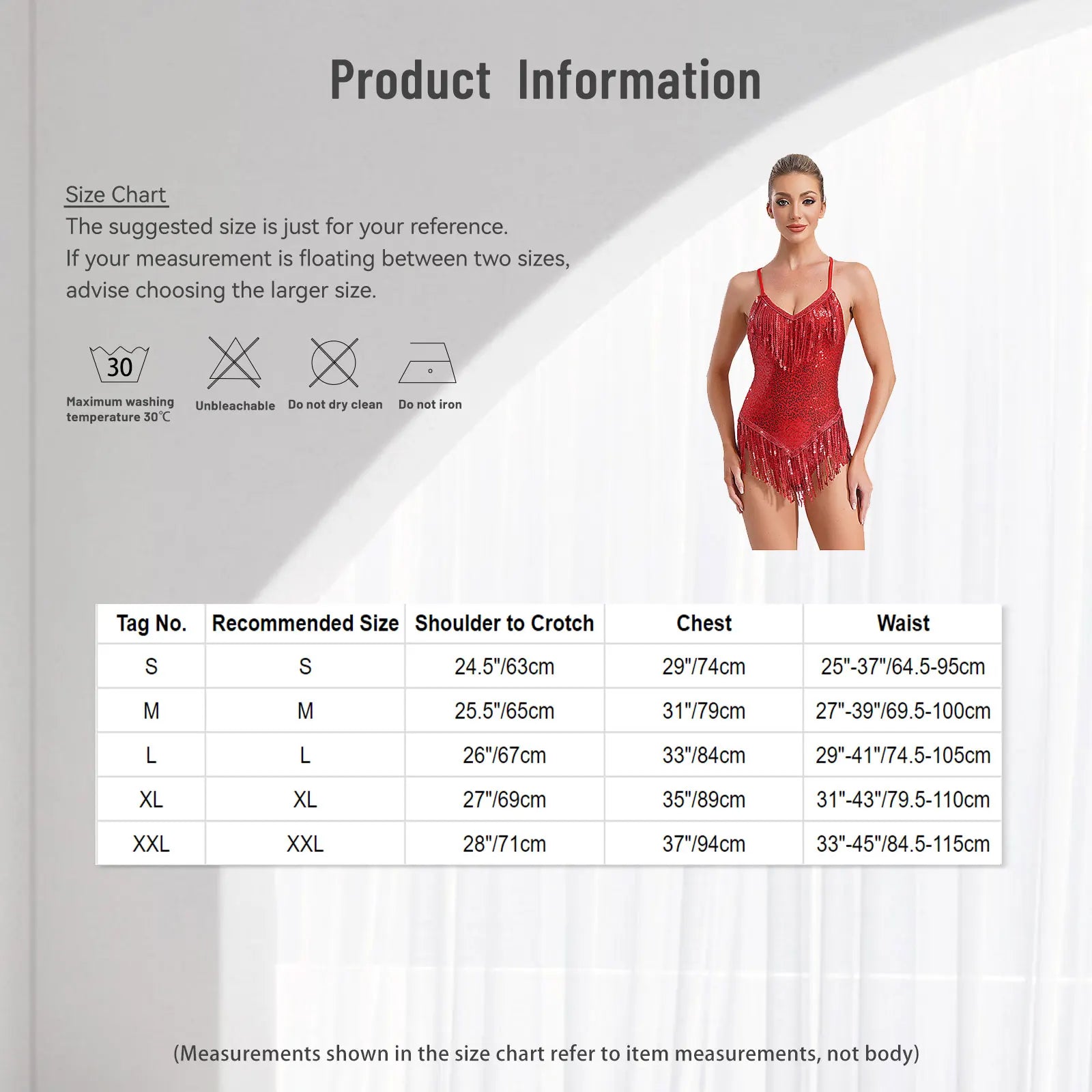 Sequins Fringed Cross Back Latin Dance Leotard Sleeveless V-Neck Bodysuit