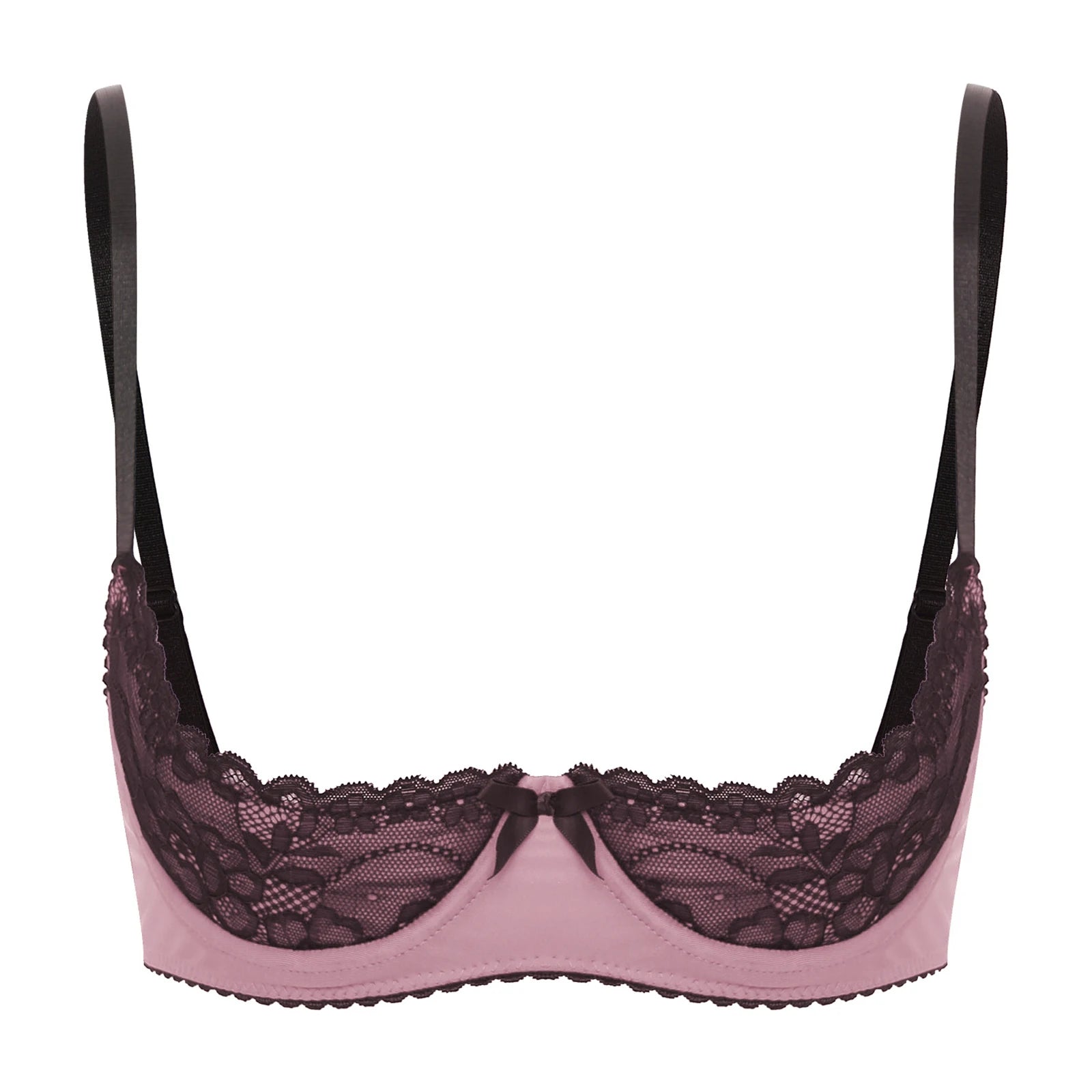 Lace Underwire Half-Cup Balconette Bra