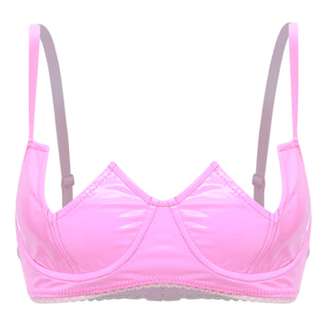 V-Notch Underwired Open Chest Bra Top