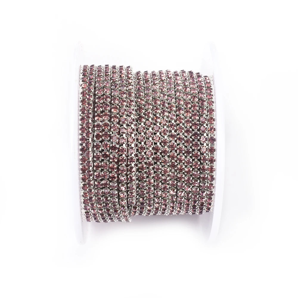 The Stardust Prism Stream – Premium Glass Crystal Close Rhinestone Cup Chain Trim