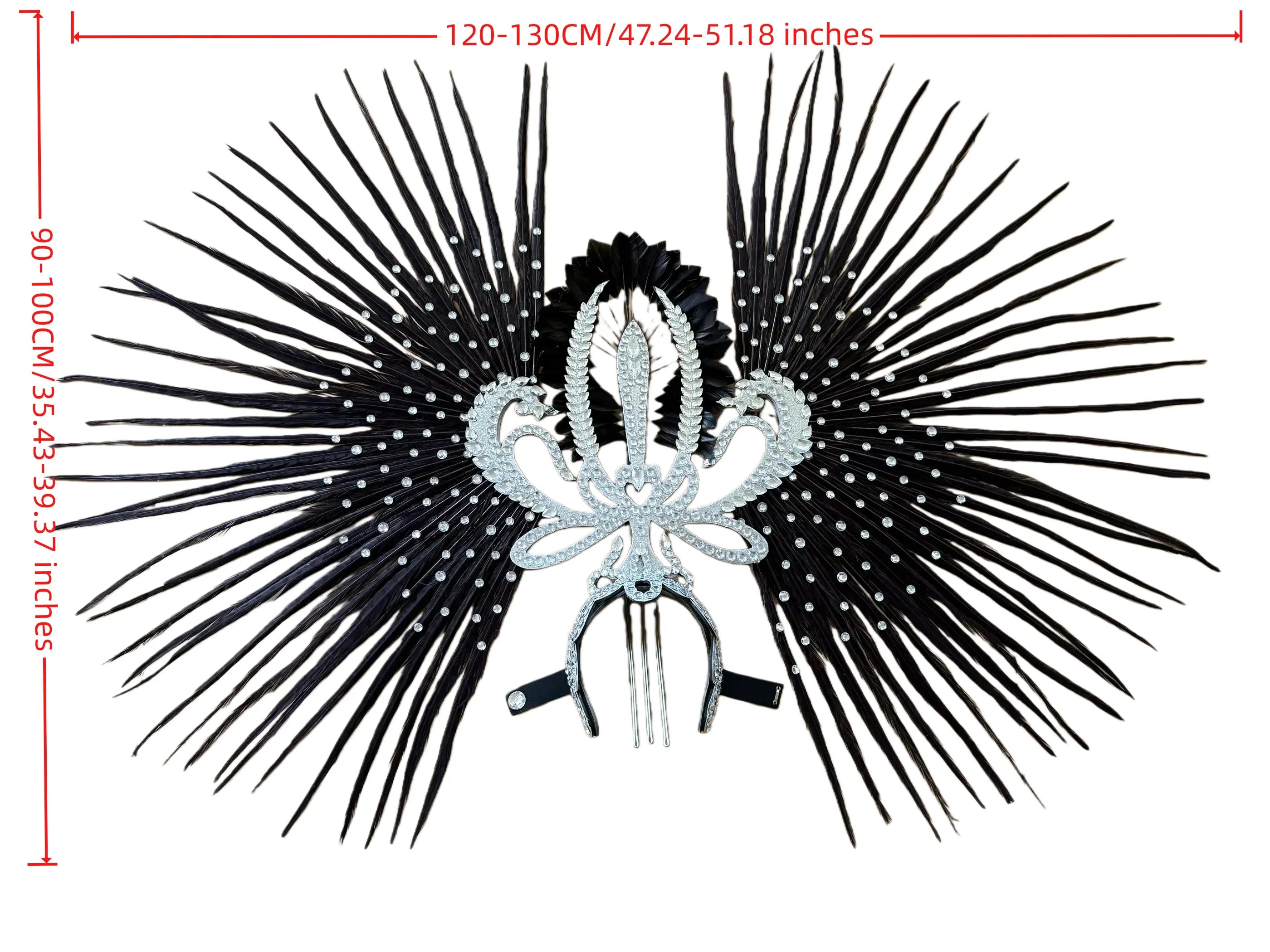 The Stardust Tropicana Samba Crown – Feather & Rhinestone Stage Headdress