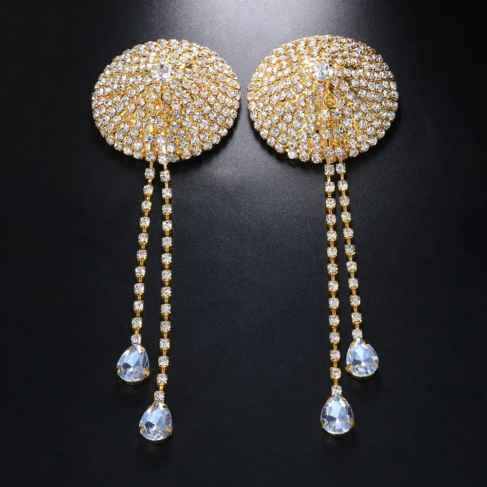 Luxury Crystal Pendant Body Jewelry – Shimmering Rhinestone Charm Set & Exotic Accents for Raves, Festivals & Fine Lingerie