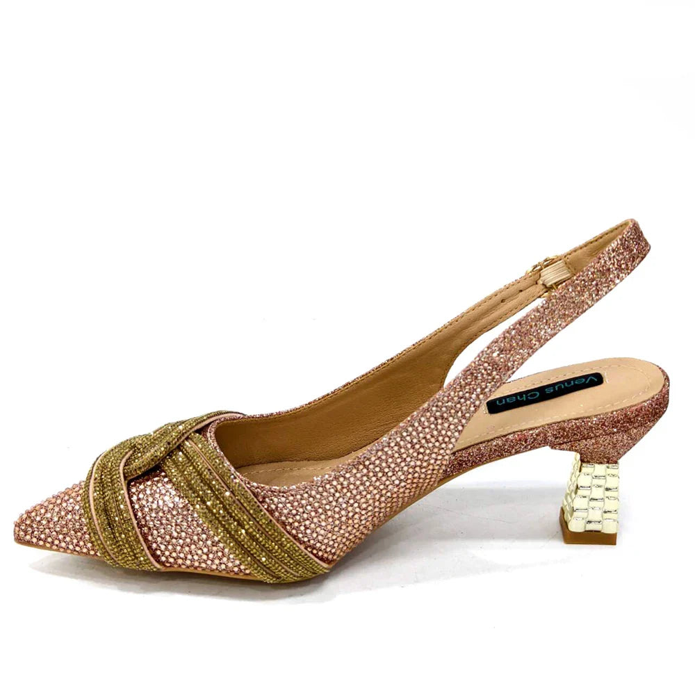 Rhinestone Shoes and Bag Set