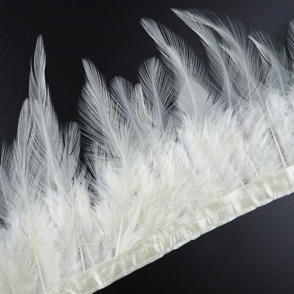 Rooster Feathers Trim Fringe Chicken Feather Strip
