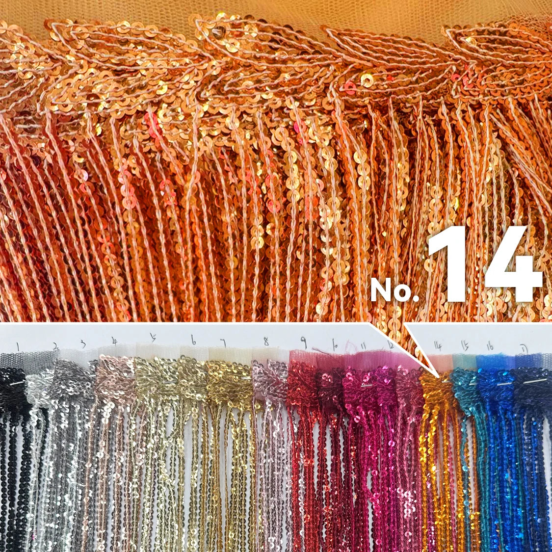 Premium Sequin Fringe Trim (20CM)