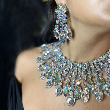 Oversize Rhinestone Jewelry Set
