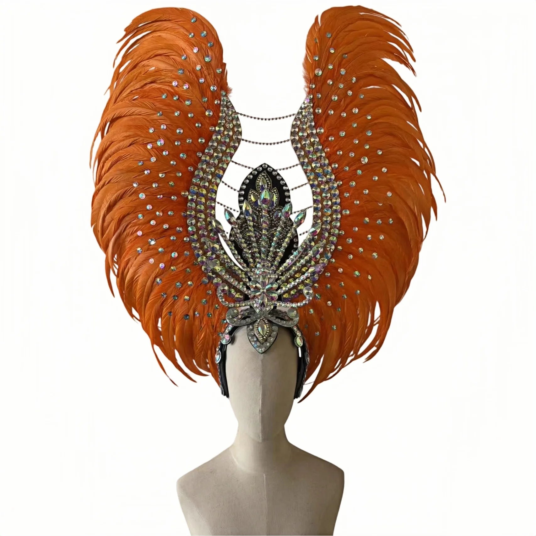 The Stardust Aurora Feather Headdress – Light Purple Cabaret & Carnival Crown