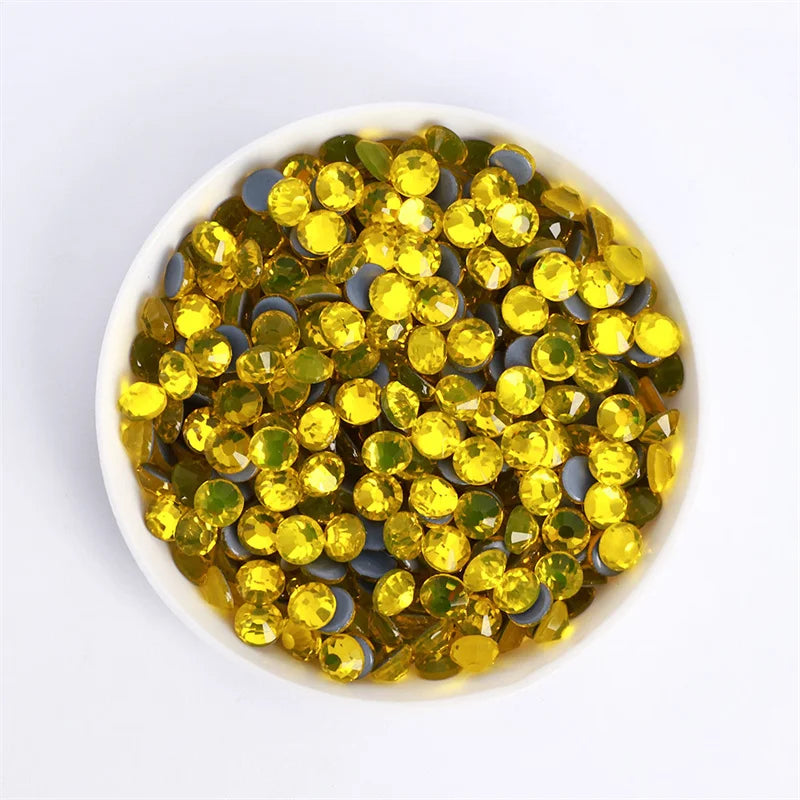 Glass Crystal Hot-Fix Rhinestones Flatback Strass Stones SS6-SS30 Bulk Pack