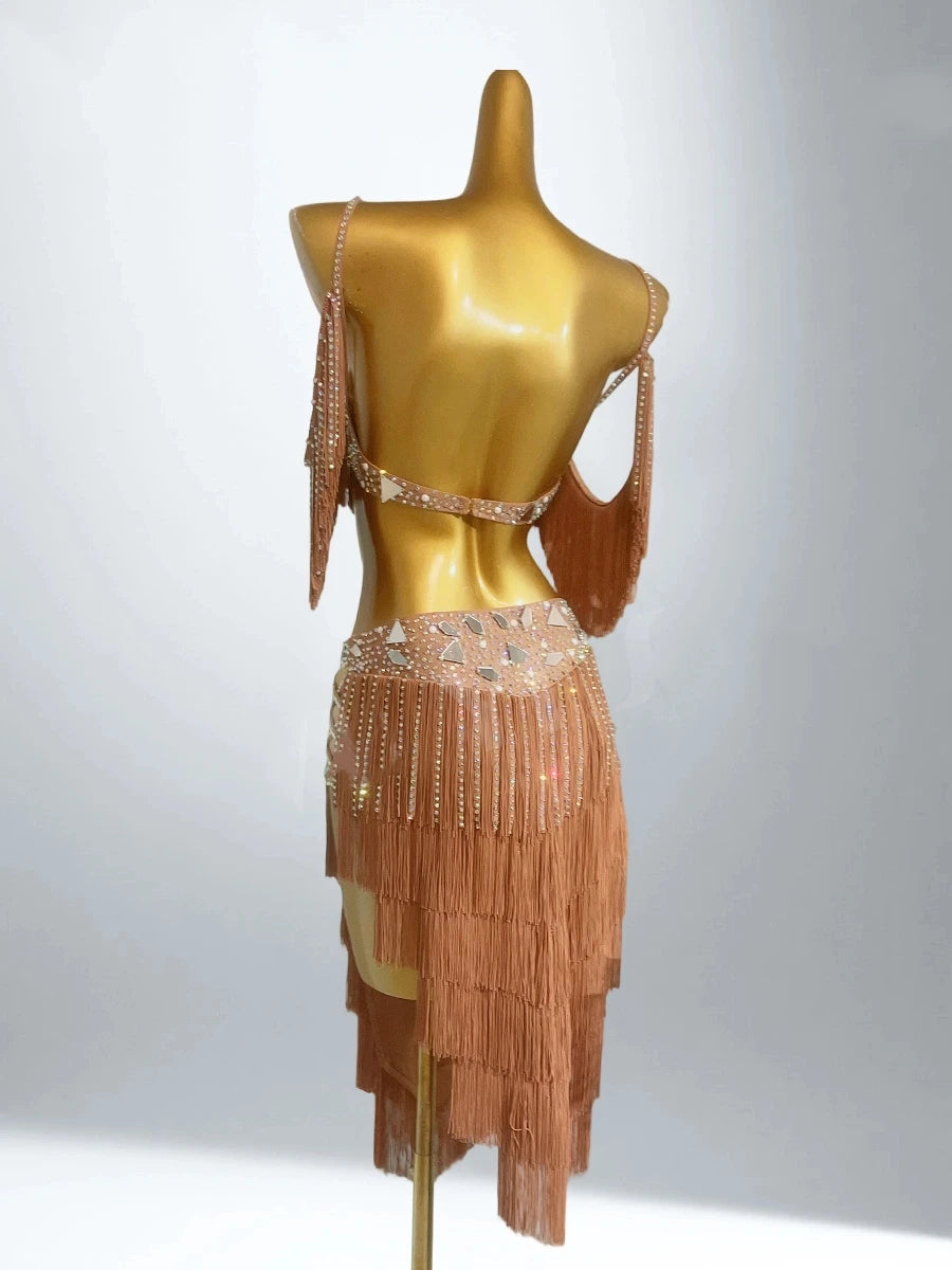Luxury Tassel Top & Skirt Belly Dance Performance Set