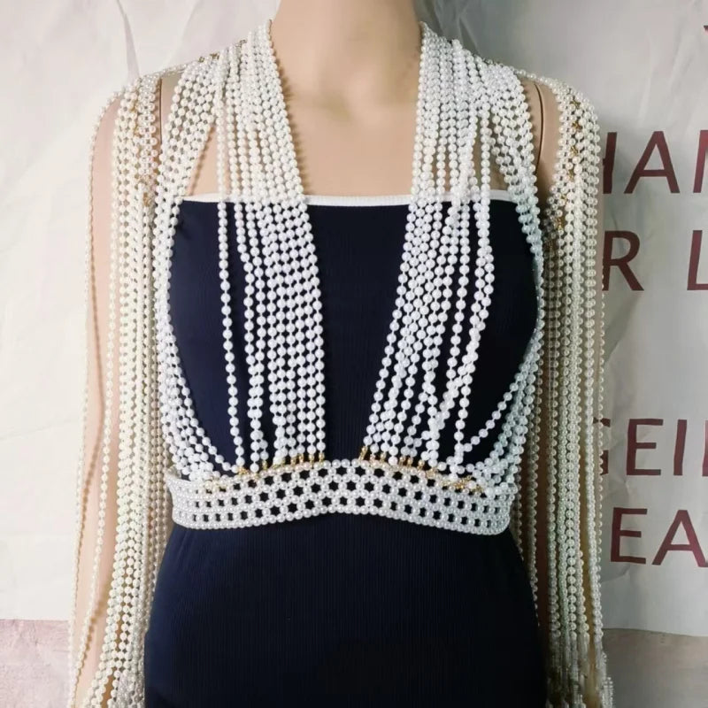Pearl-Look Shoulder & Arm Costume Shawl