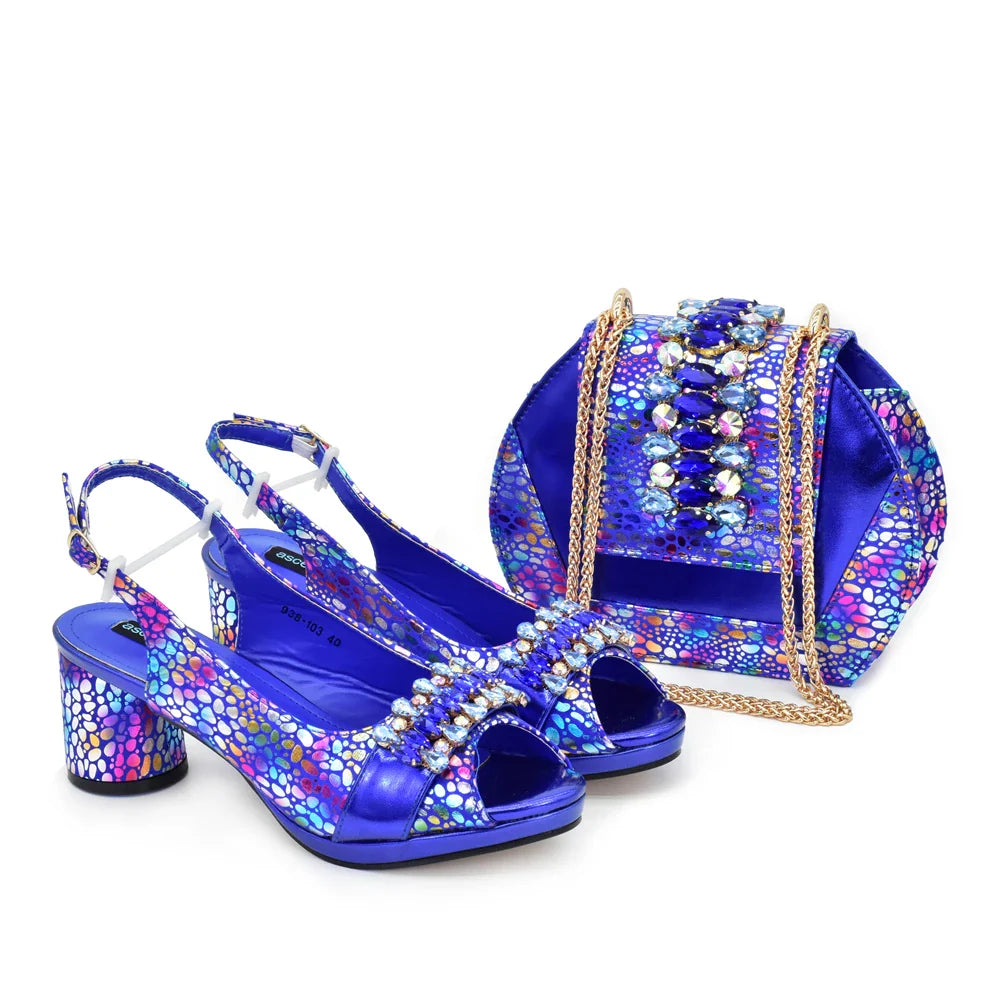 High Quality Style Ladies Shoes And Bags Set Hfg1-2