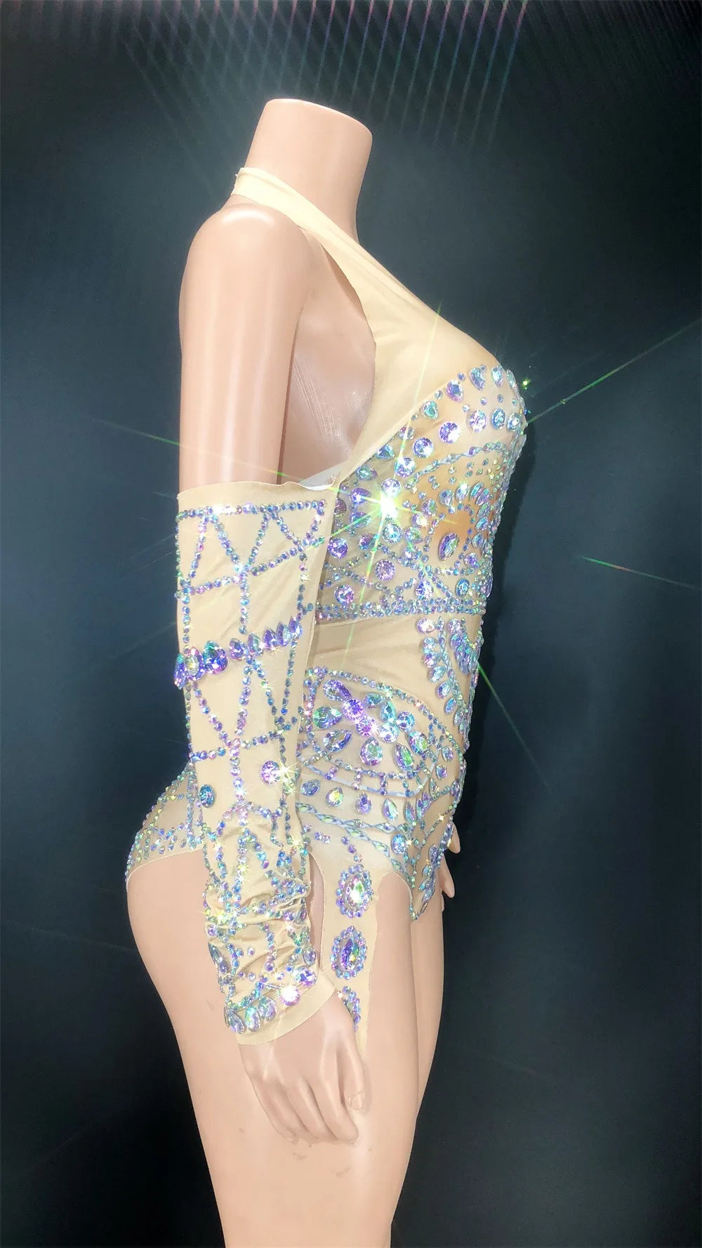 Rhinestone Stretch Performance Bodysuit