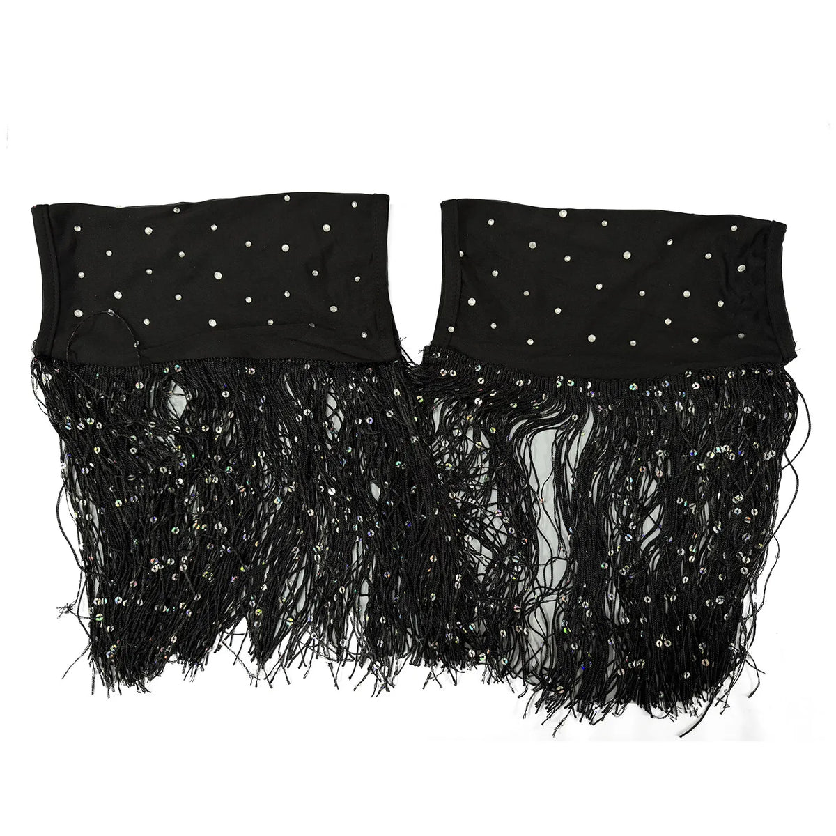 Rhinestone Fringe Dance Sleeves & Accessory Options