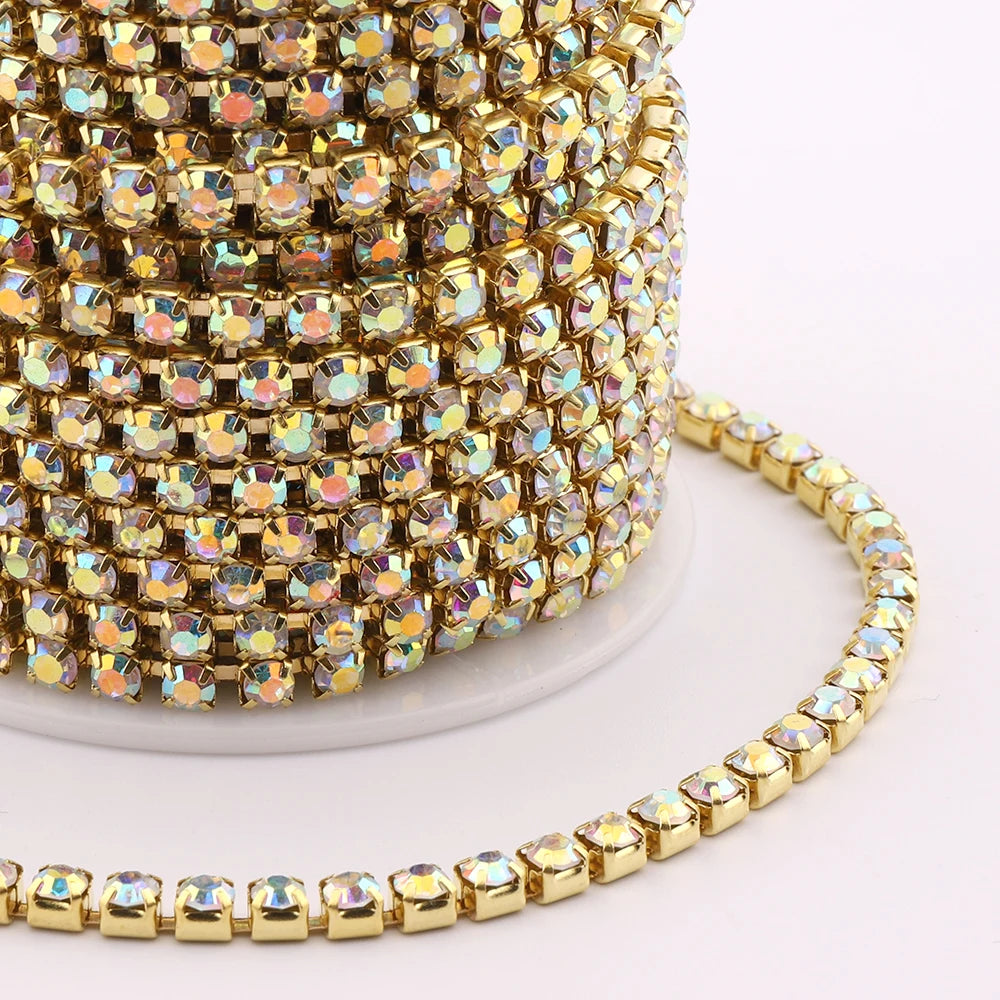 The Stardust Sparkle Chain – Deluxe Crystal Rhinestone Cup Chain Trim