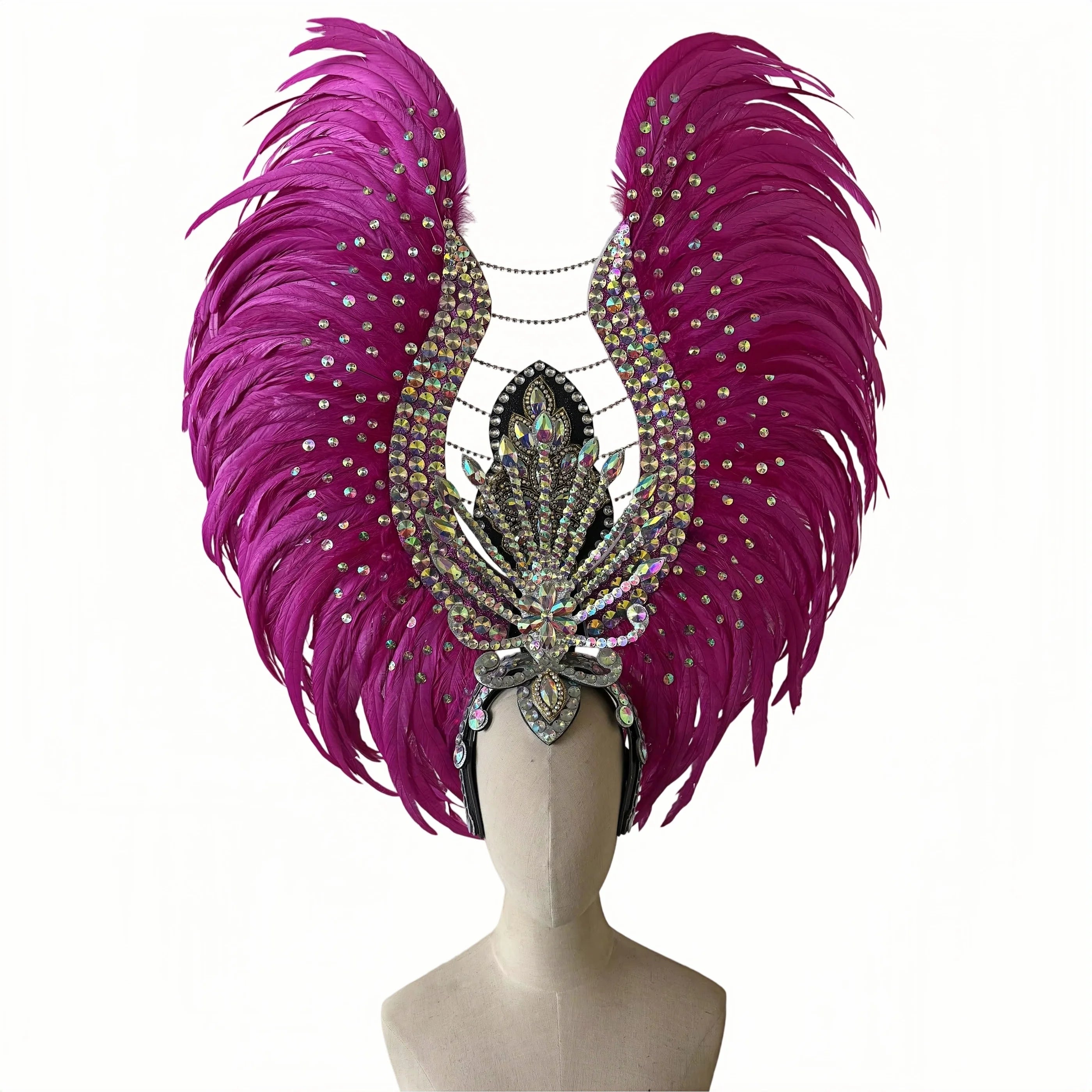 The Stardust Aurora Feather Headdress – Light Purple Cabaret & Carnival Crown