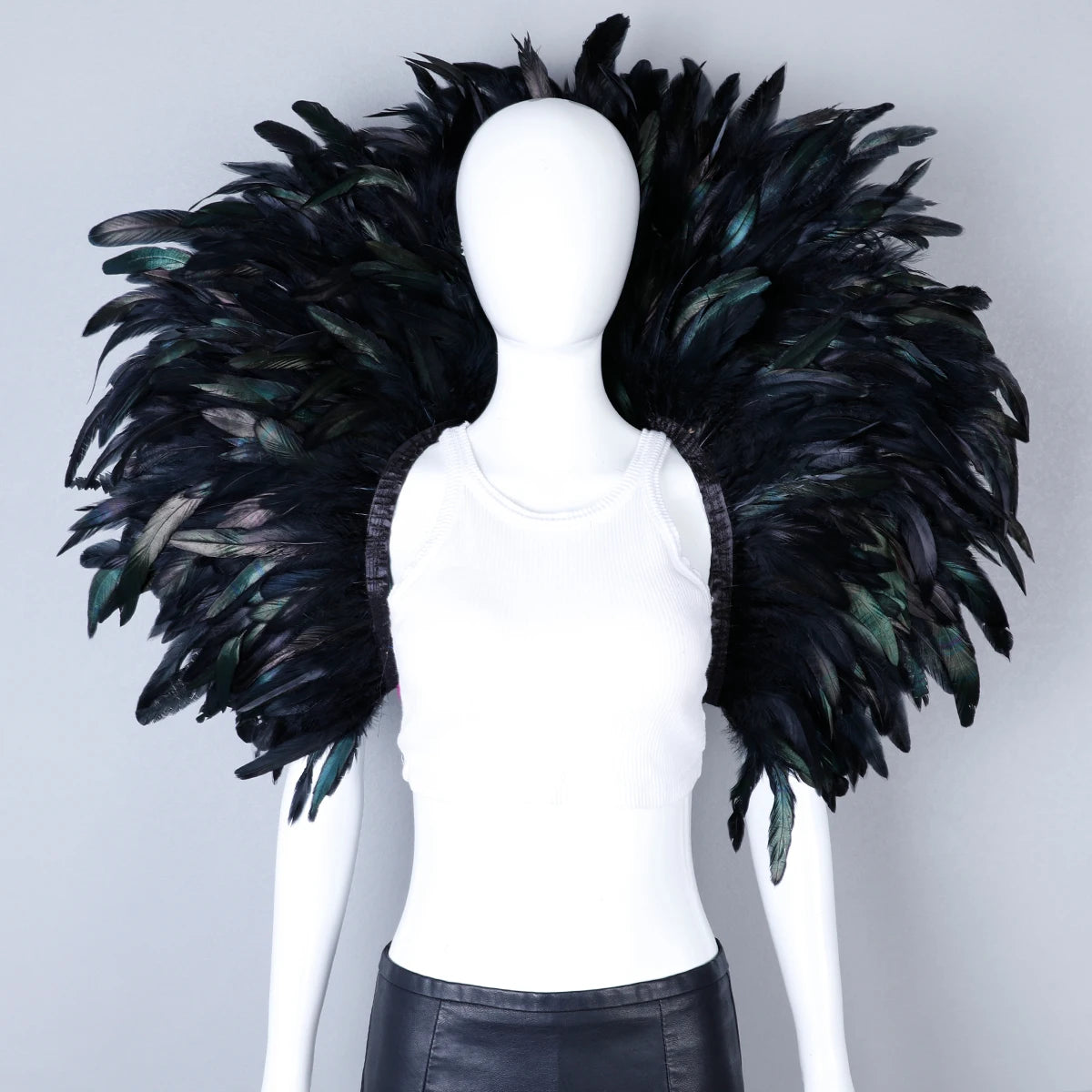 Festival Carnival Feather Shoulder Shawl