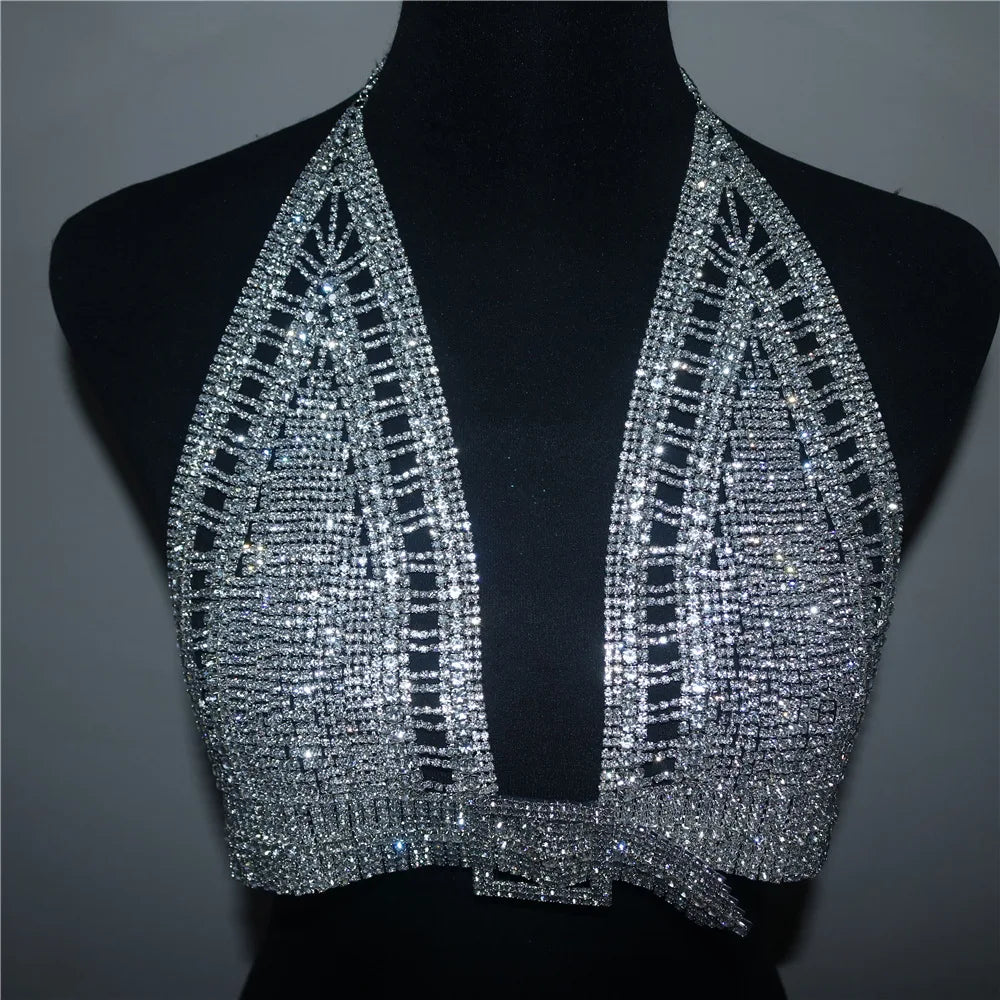 Crystal Vest Style Bra Body Chain