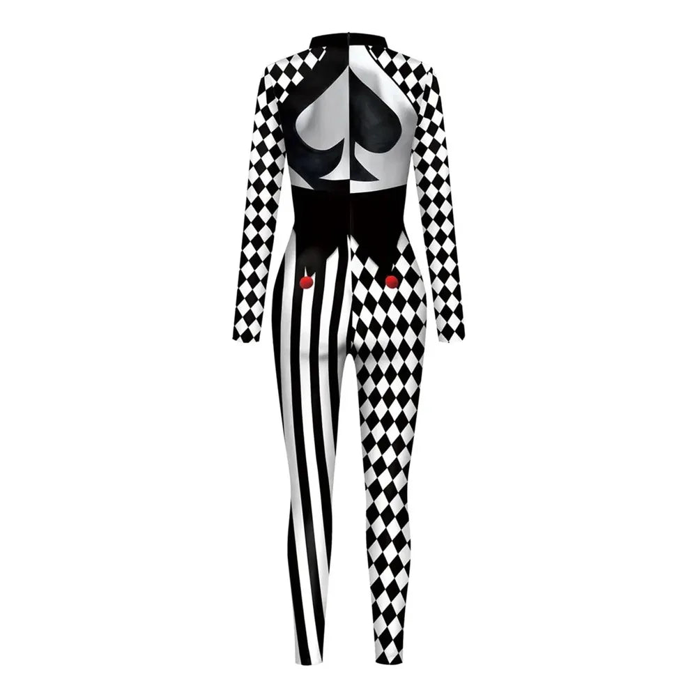 Harlequin Diamond Lattice Catsuit & Bodysuit Asymmetrical Circus Stage Costume